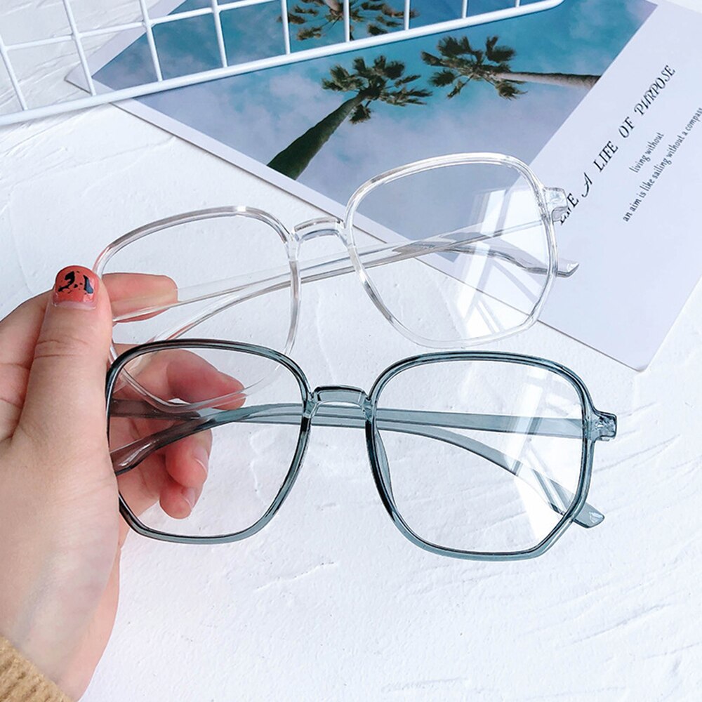1 ud. De gafas anti-azules para hombre y mujer, montura cuadrada para miopía, monturas para gafas, monturas transparentes para mujer, gafas ópticas