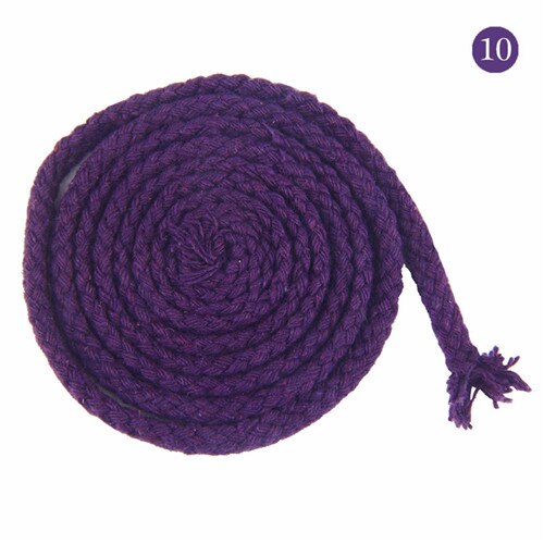 Corde torsadée écologique en coton, fil haute ténacité, pour bricolage, textile, artisanat , décoration de la maison, 4 5mm: Violet 4 mètres