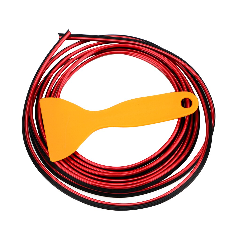 YOSOLO 3 Meters Trim Line Protection Strip DIY Interior Mouldings Decoration Edge Sticker Car Door Decor Strip Dashboard Edge: Red