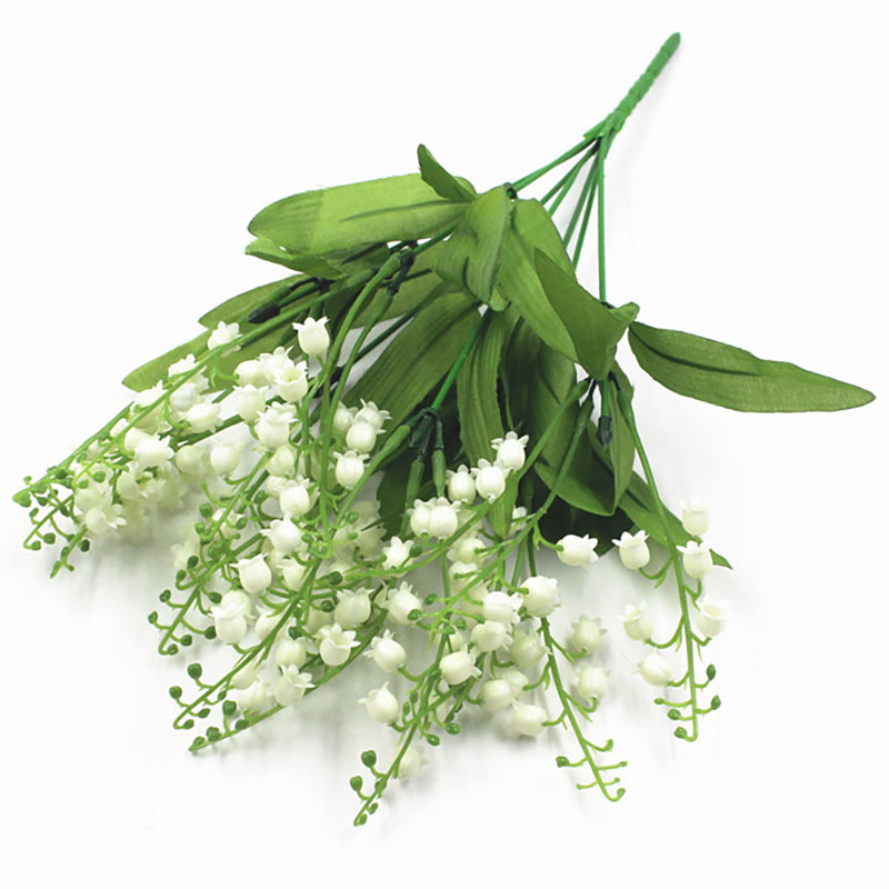 Liljekonvalj plast campanula konstgjord blomma utomhus inomhus klockblomma trädgård blomma brud håller bröllop dekoration