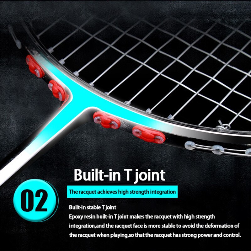 4U 82g Ultralight Full Carbon Badminton Racket Racquet Plating Process 22-32LBS Sport Competition Badminton Rackets