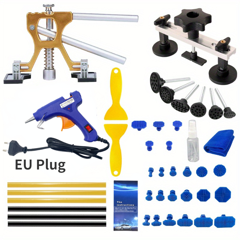 Auto Karosserie Delle Reparatur Bausatz Auto Delle Abzieher Mit golden Delle Abzieher Für Auto Karosserie Delle Entfernung Kleiner Delle Und Tiefe Delle Entfernung: Schwarz