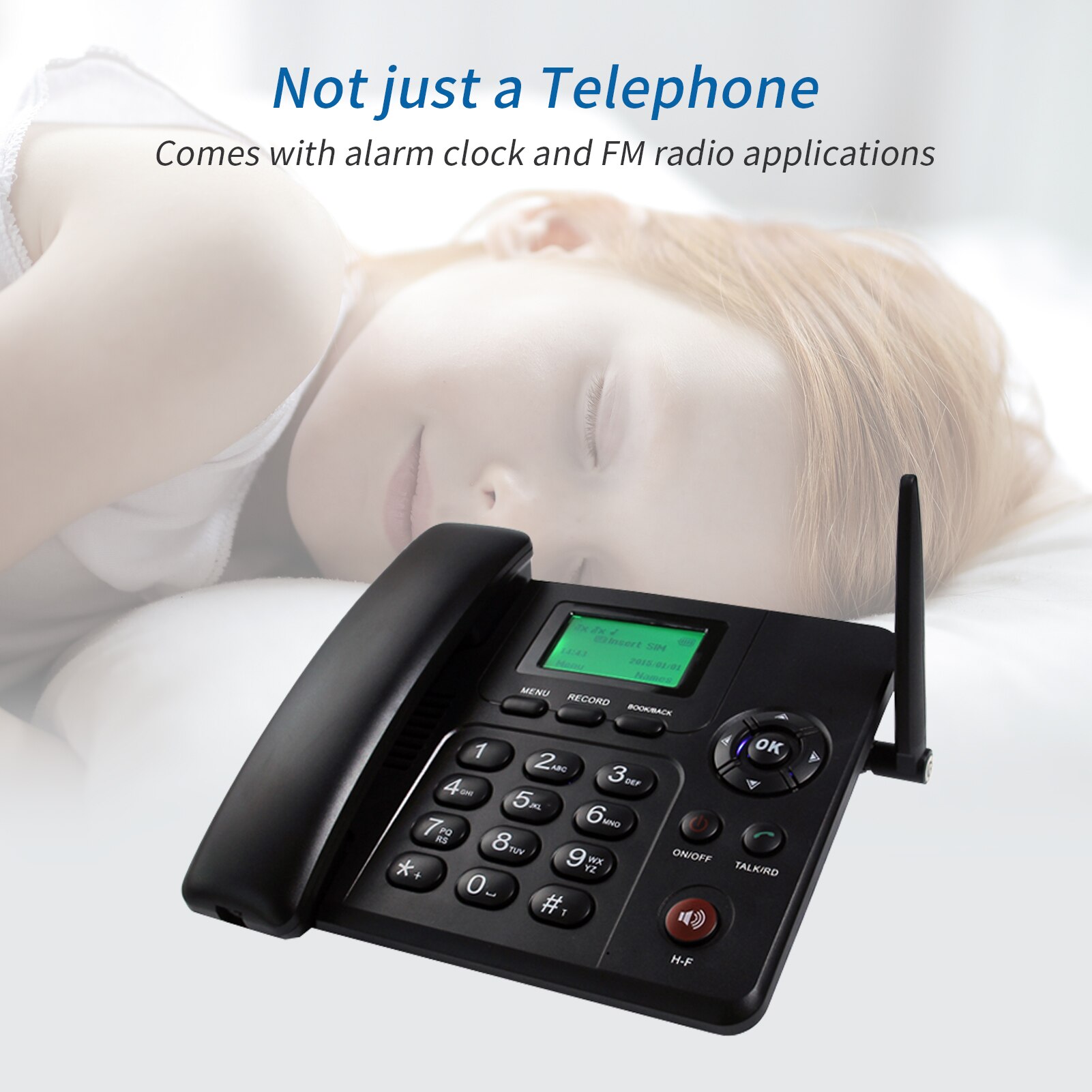 Fest kabellos Telefon Schreibtisch-Telefon Unterstützung GSM 850/900/1800/1900MHZ Dual SIM Karte 2G kabellos Telefon mit Antenne Radio