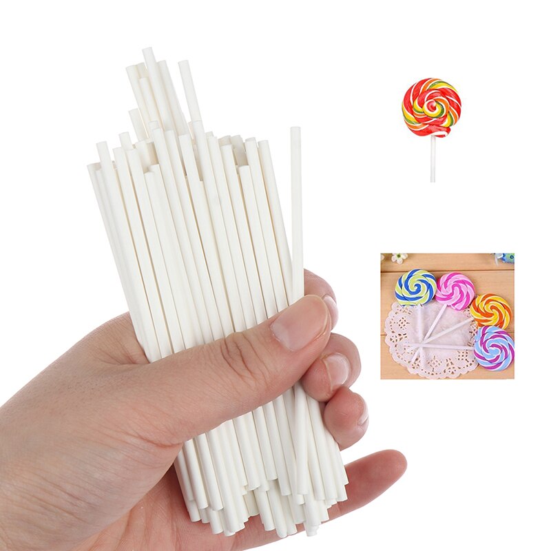 Food-Grade Ice Cream Sticks Cake Lollipop Stick For Lollypop Candy Chocolate Sweet Candy DIY Making Popsicle Sticks