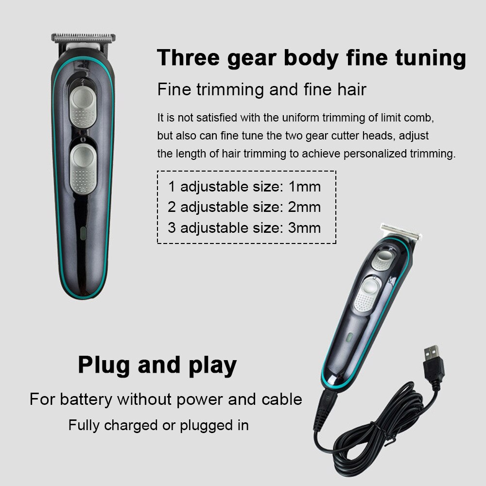Hair Clipper Barber Hair Clippers Electric Multifunctional Household Set Hair Salon Dedicated Push USB Charging