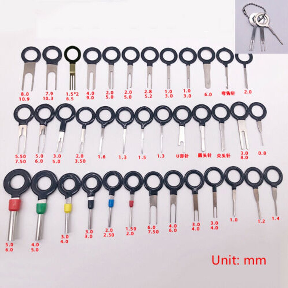 70Pcs Auto Terminal Verwijdering Elektrische Bedrading Crimp Connector Pin Extractor Puller Release Pin Extractor Kit Auto Plug Repair Tool