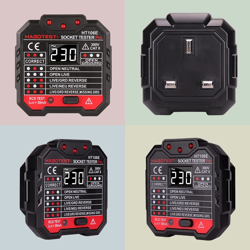 EU US UK Digital Display Plug Socket Tester Neutra... – Grandado