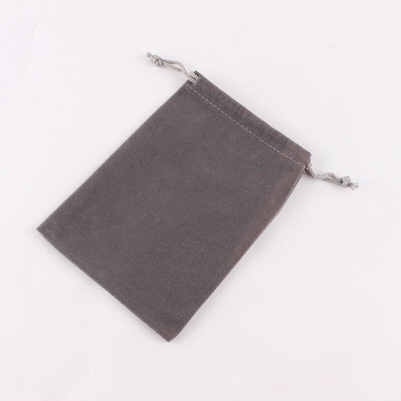 10pcs/lot 10*14cm Mini Velvet Drawstring Bag Jewel Accessories Storage Bags Packing Pouch: Gray