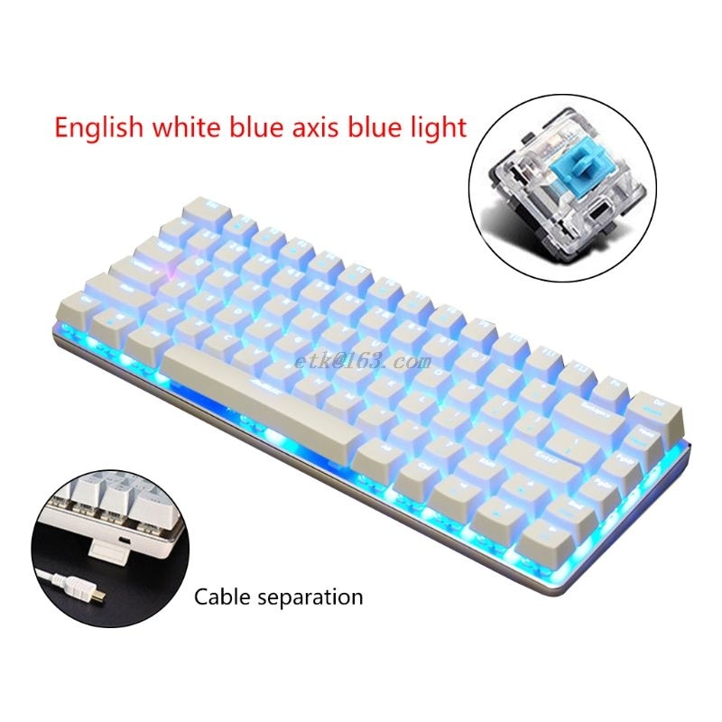 Ajazz AK33 82 Keys Mechanical Keyboard Russian/English Layout Gaming Keyboard RGB Backlight Switch Wired Keypad