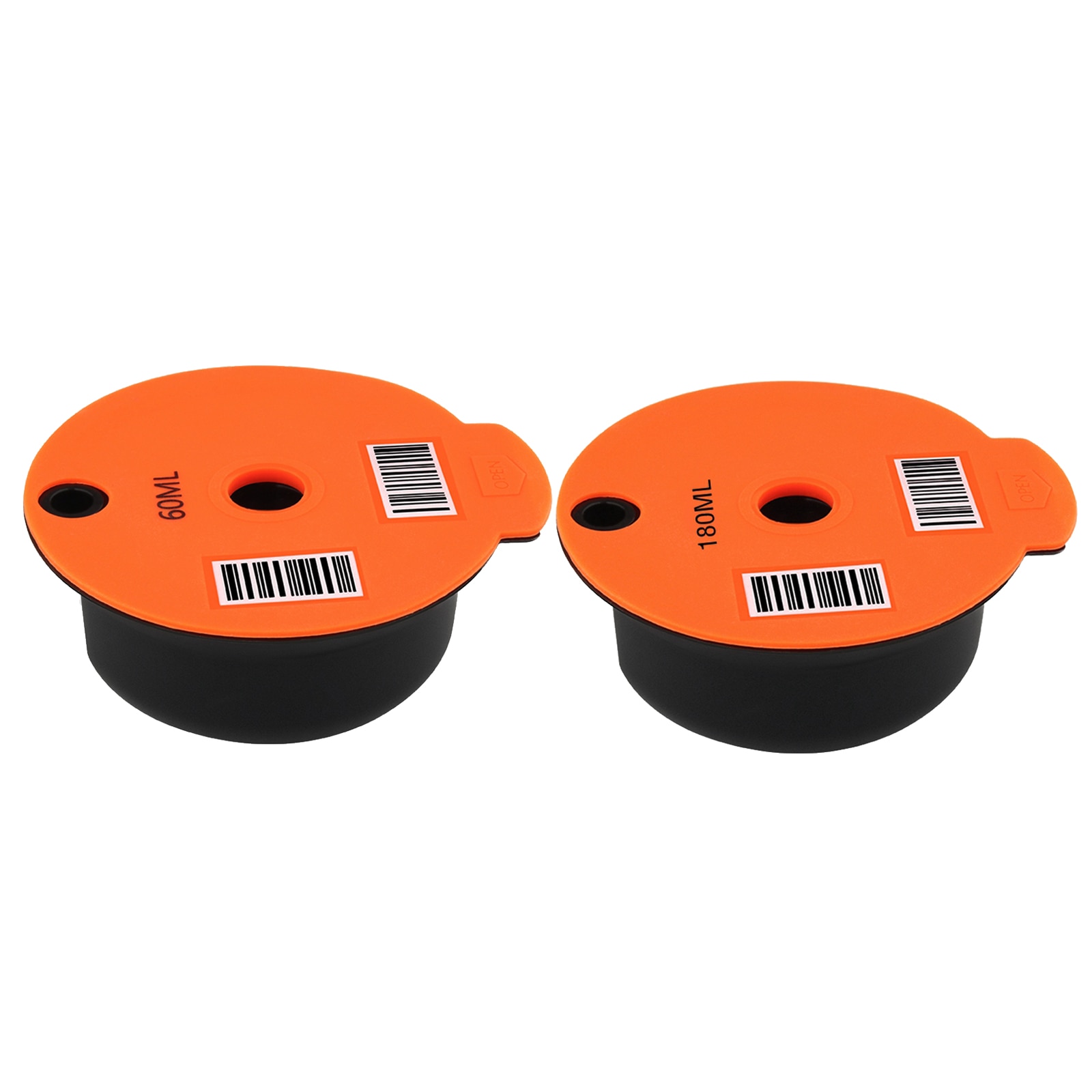 Hervulbare Herbruikbare Koffie Capsule Peulen Cups Nespresso Capsule Pod Slicone Deksel Compatibel Met Bosch Tassimo 60/180Ml