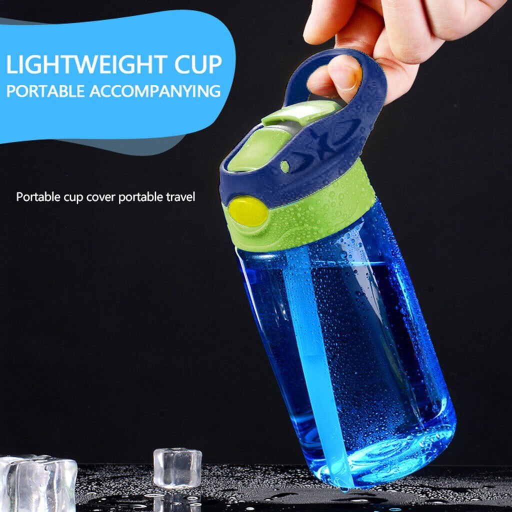 25 #480Ml Kinderen Waterfles Met Stro Deksel En Handvat Gebruik Voor School Kinderen Fles Kinderen Ketel draagbare Bidon