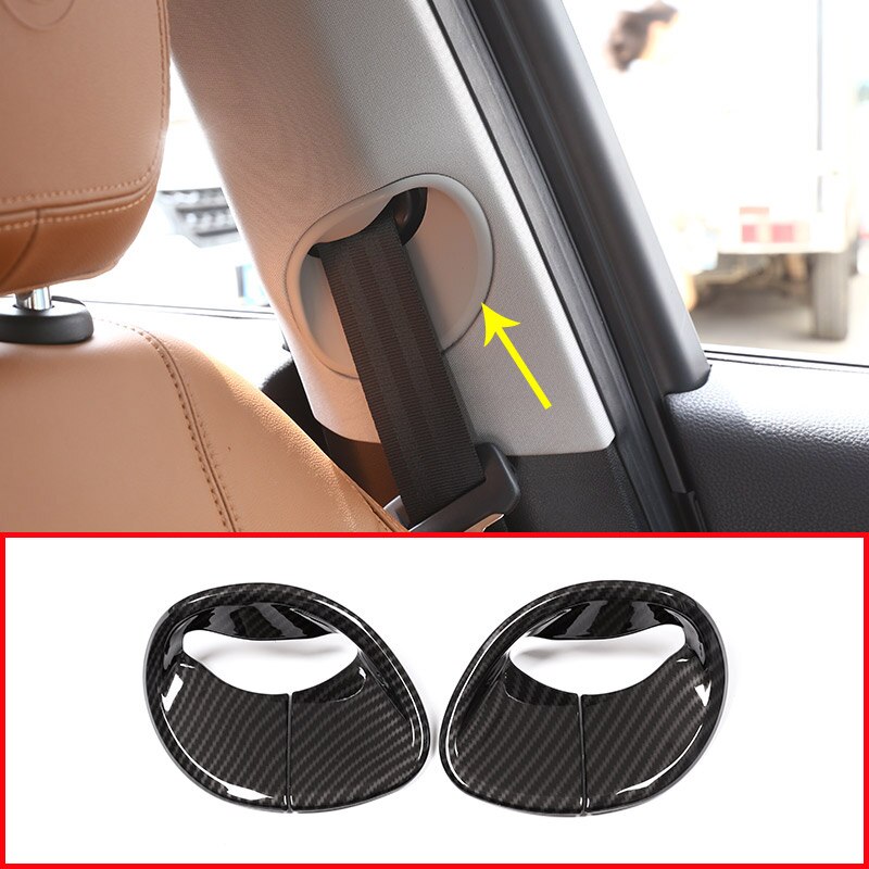 2 stk karbonfiberstil til alfa romeo giulia abs krom front beltedeksel listverk biltilbehør