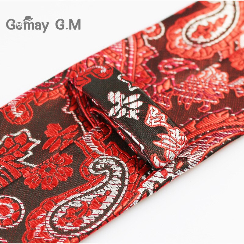 Modne męskie krawaty wąskie krawaty 6cm klasyczny wzór paisley krawat dla mężczyzn formalne formalne na wesele garnitur krawat żakardowe tkane krawaty