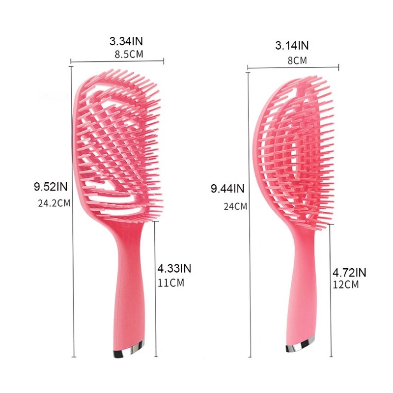 Cepillos de pelo de paleta ahuecados, secado en húmedo, peine para masaje del cuero cabelludo, para Pelo Largo, corto, grueso, fino, rizado, liso