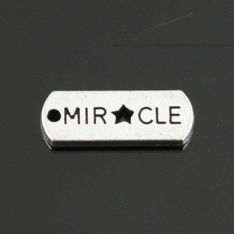 10 stücke Charms für immer glauben hoffen brave liebe gesegnet glauben traum fearless familie 21x8mm Tibetischen Silber DIY antike Anhänger: miracle