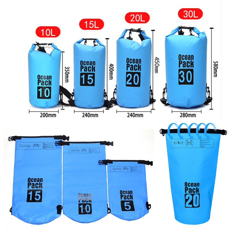 Backpack Surf Waterproof Kayak Bag Swimming Pack Diving Fishing Dry Beach Submersible Case Sports For Bags Pvc Sea Water Drum