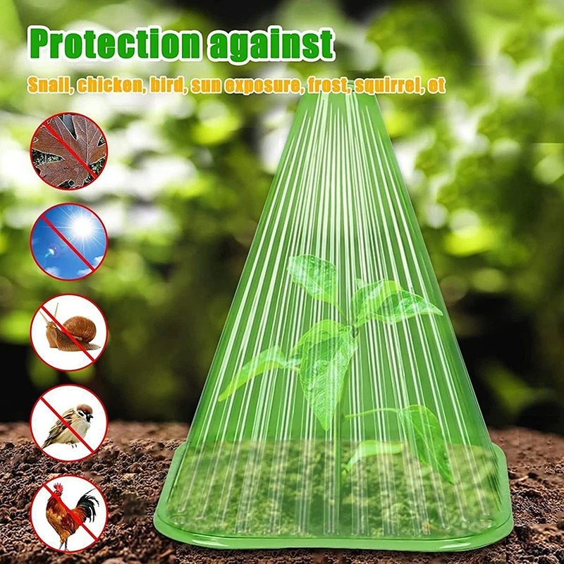 1-30PCS Reusable Plant Bell Cover Transparent Seedling Protective Cover for Shield Plant From Bird Snail Garden Planting Supply