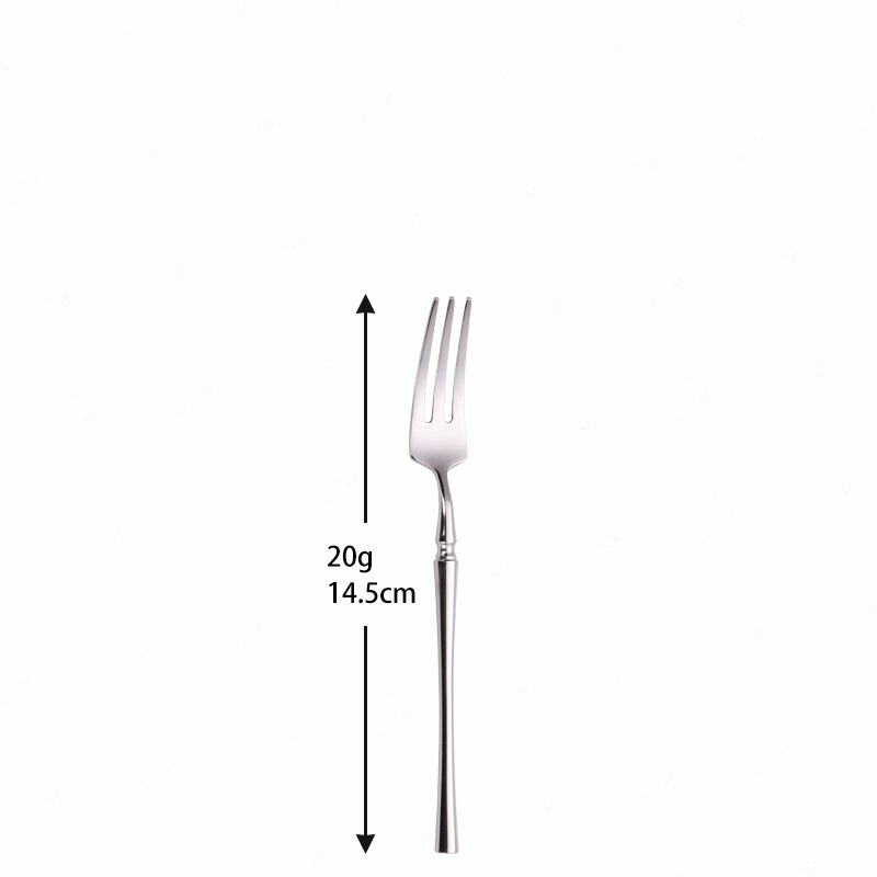 1 Pc Tea Fork Western Style Family Expenses Stainless Steel Small Fruit Fork Dessert Fork for Cake Snack Salad Fork Dinnerware: shiny silver