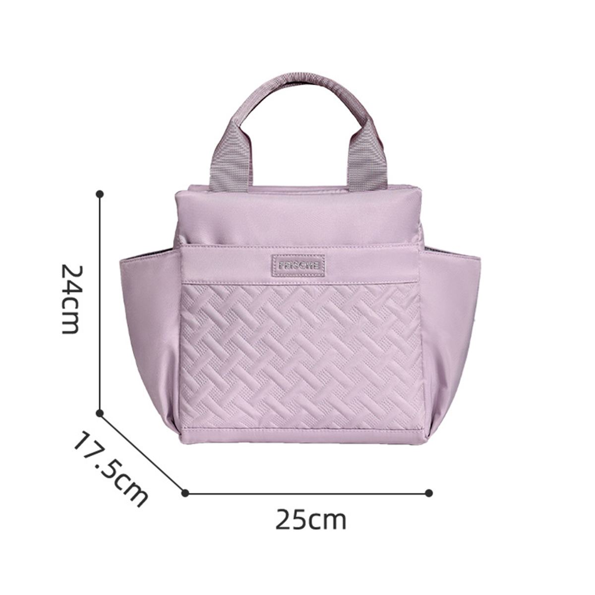 10L Large Capacity Insulation Student Lunch Bag Office Handheld Aluminum Foil Insulation Bag Fresh Keeping Refrigerated Ice Bag: Lavender