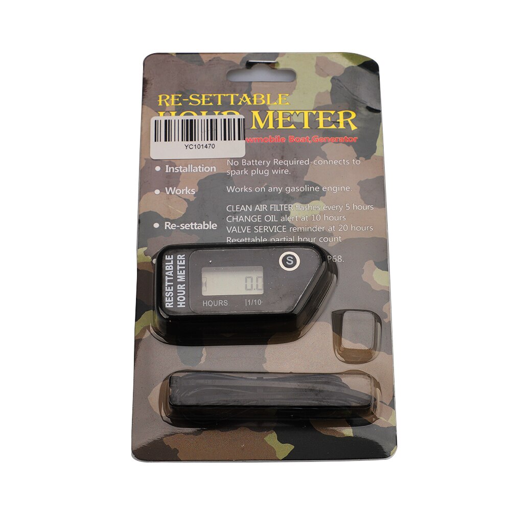 Universal Tachometer Inductive Hour Meter For Motorcycle ATV Dirt Bike Lawn Mower Machine Equipment YC101470