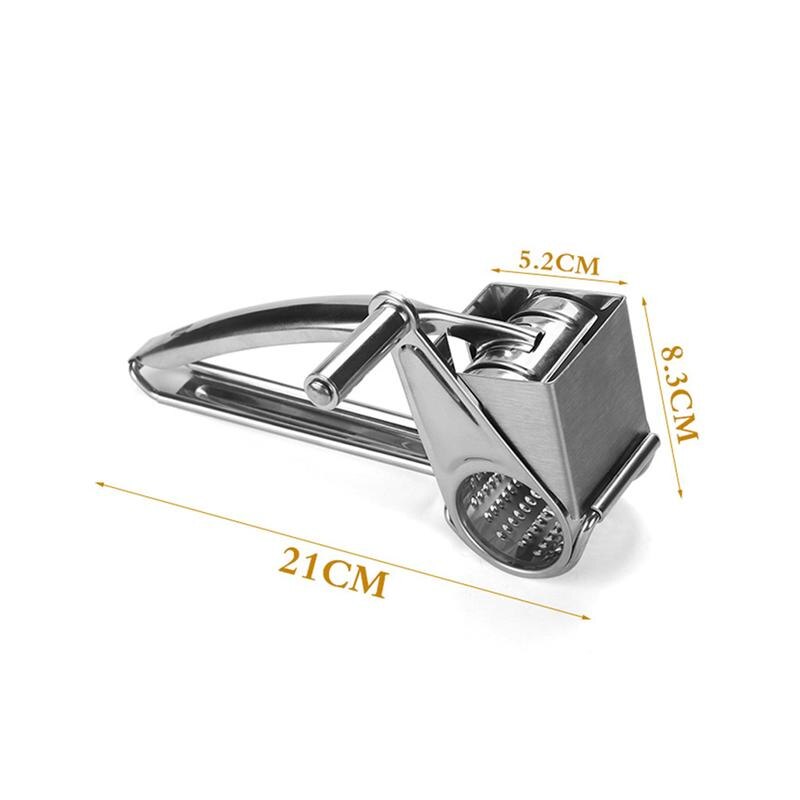 Kaas Rasp Hand Aangezwengeld Rotary Kaas Raspen Gember Chocolade Cutter Met Rvs Drum Keuken Accessoires: Default Title