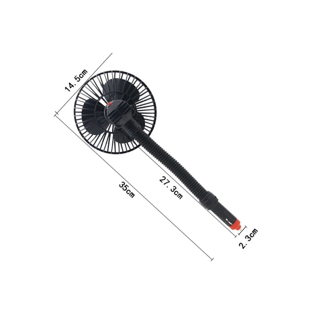 12V Plug Car Interior Fan Cooling Low Noise Summer Air Conditioner Fan Portable Vehicle Truck Auto Oscillating Cooling Fan #20