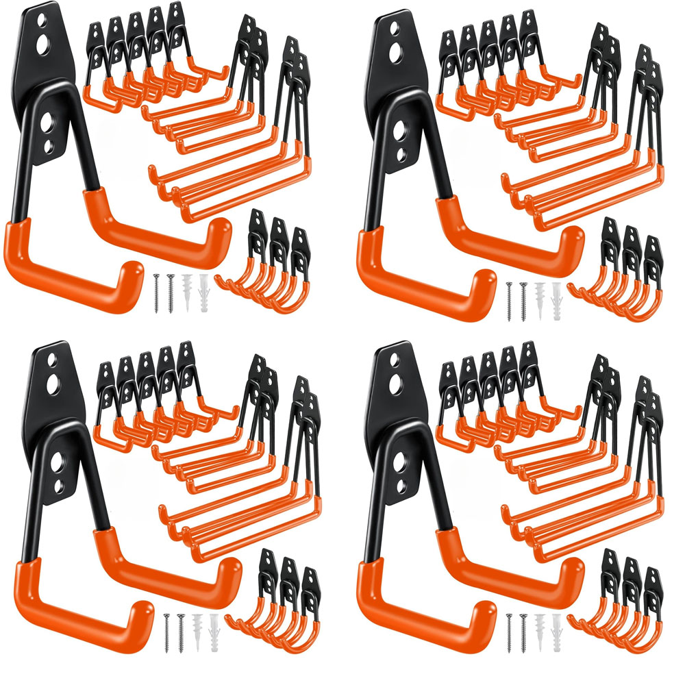 Heavy Duty Metall Haken Garage Organizer Wand Halterung Fahrrad Kleiderbügel Haken Wand Halterung Anti-slip Lagerung Haken Für Leitern Garten werkzeug