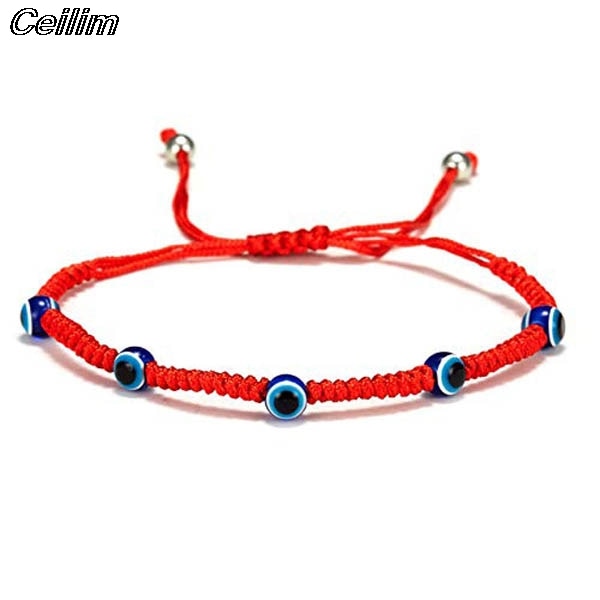 Evil Turkish Eye Hand Braided Rope Red Thread String Bracelet Women Men Charm Lucky Adjustable Bracelet Friendship Jewelry: 4