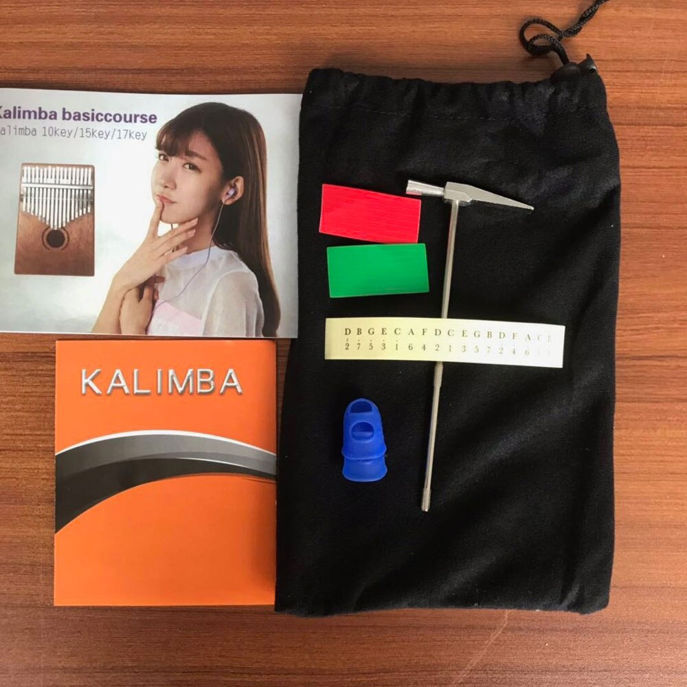 African Kalimba 17 Key Llaves EQ Kalimbas Thumb Piano Mbira Calimba Likembe Kangombio Leekembay Grand Piano Musical Instrument