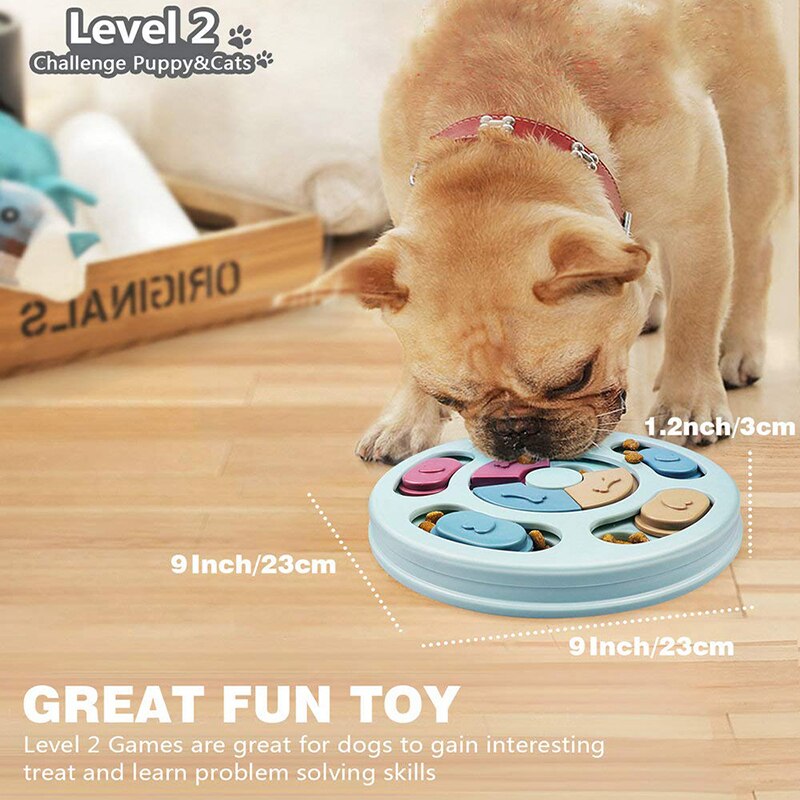 Hundepuslespil legetøj langsom føder interaktiv stigning hvalp iq maddispenser langsomt spiser skridsikker kæledyr kattehunde træningsspil
