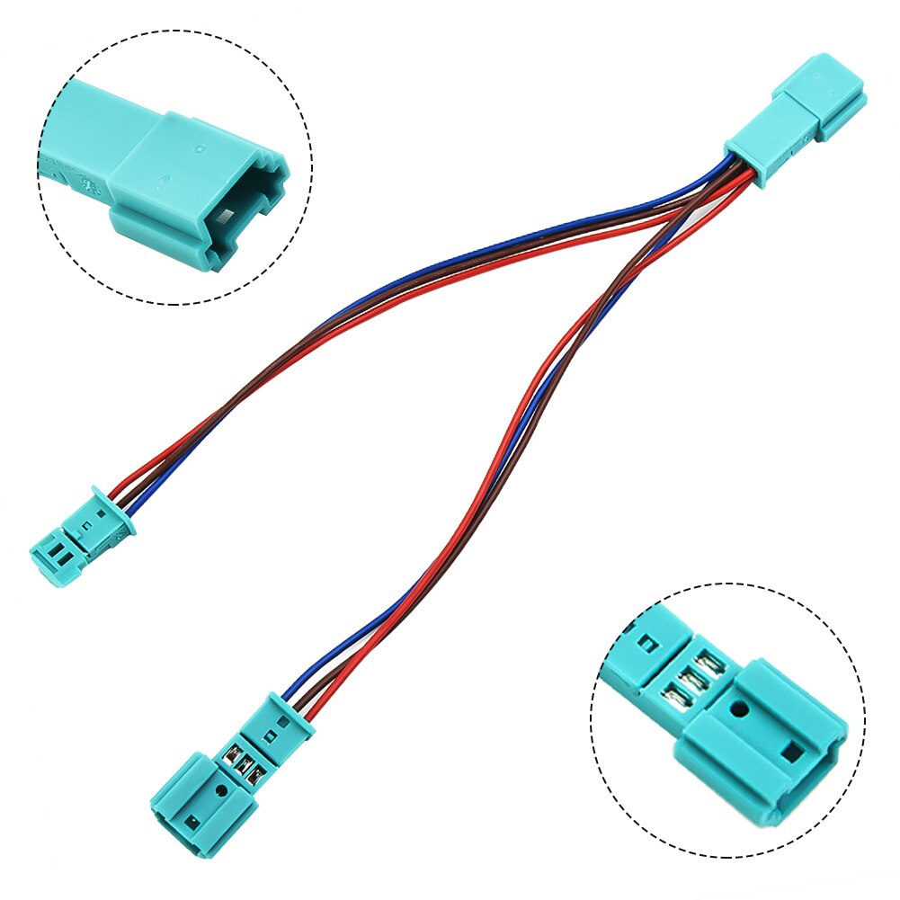 3 Pin Car Tool Cupholder LED Ambient Light AC/Radio Adapter Y Cable Fit For BMW F30 F31 F80 M3 High Y-adapter Cable