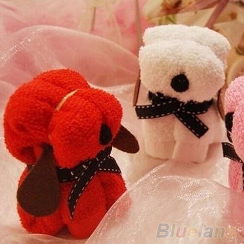 12pcs Hond Cake Vorm Handdoek Katoen Washandje Huwelijksgeschenken Aanwezig