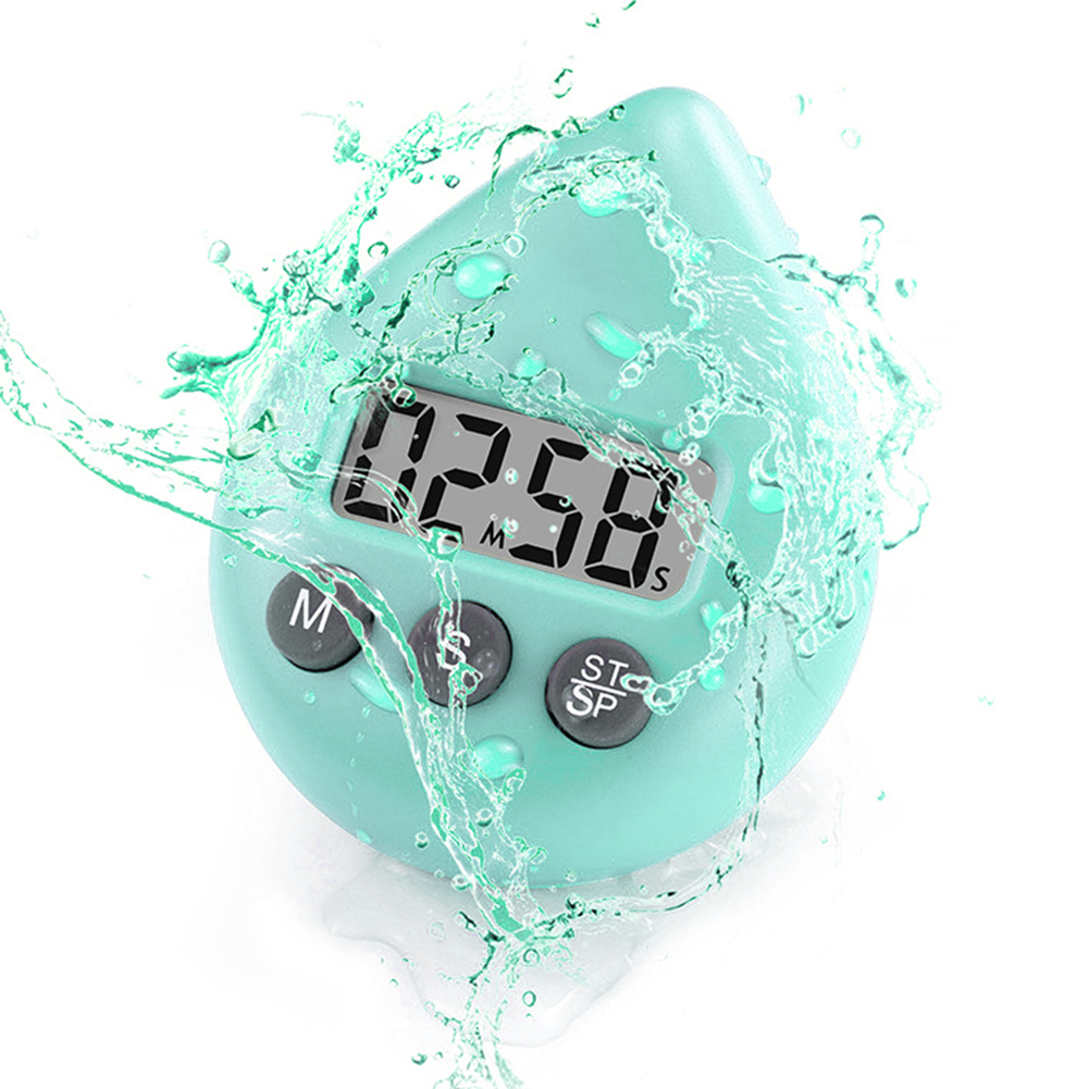 Digitaler Timer, wasserdichter Küchentimer, magnetische Rückseite, Badezimmer-Timer, Toiletten-Timer, Duschuhr für Küche und Badezimmer