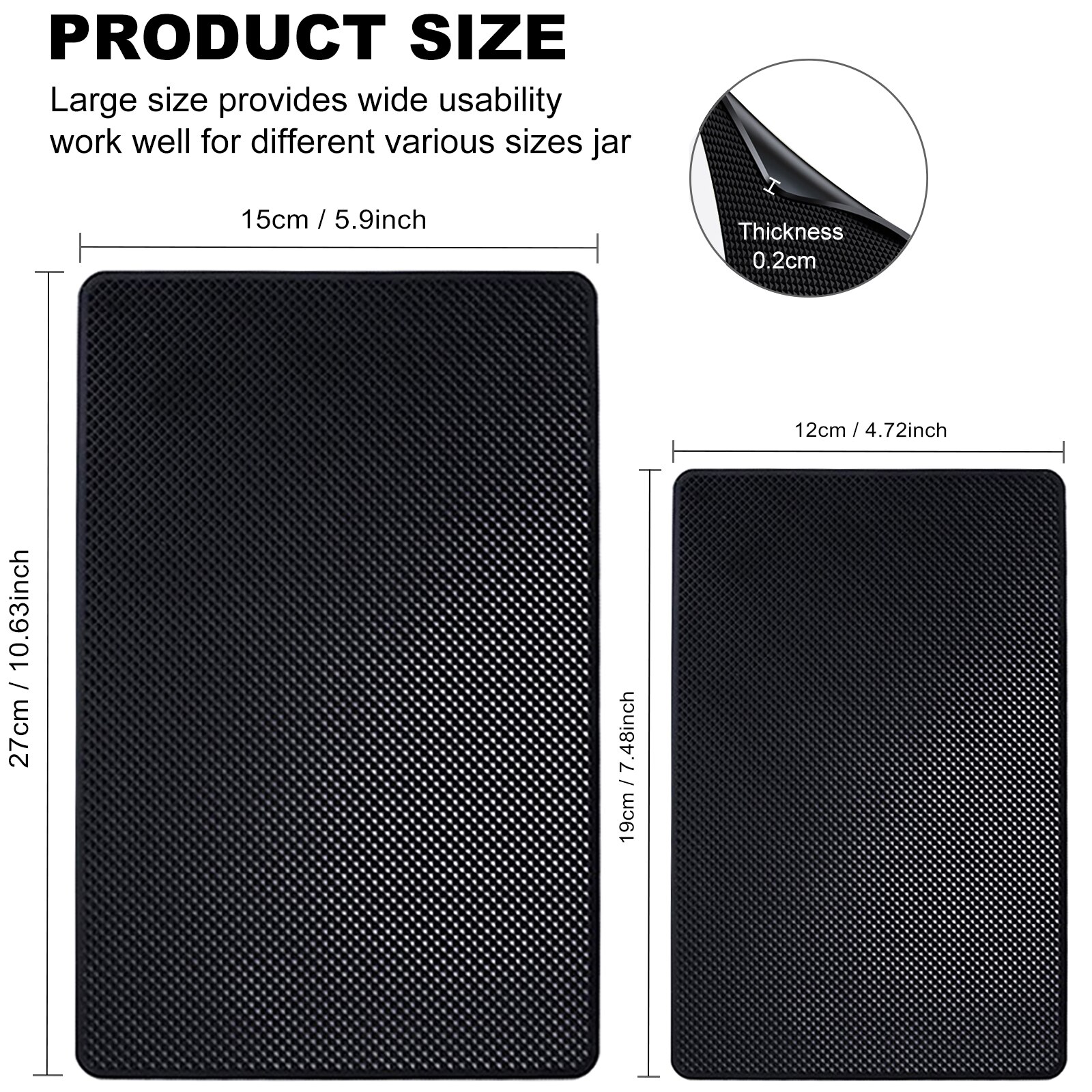 4-Pack Silicone Non-Slip Jar Opener Pads - Grip Pads For Stubborn Lids, Kitchen Gadget
