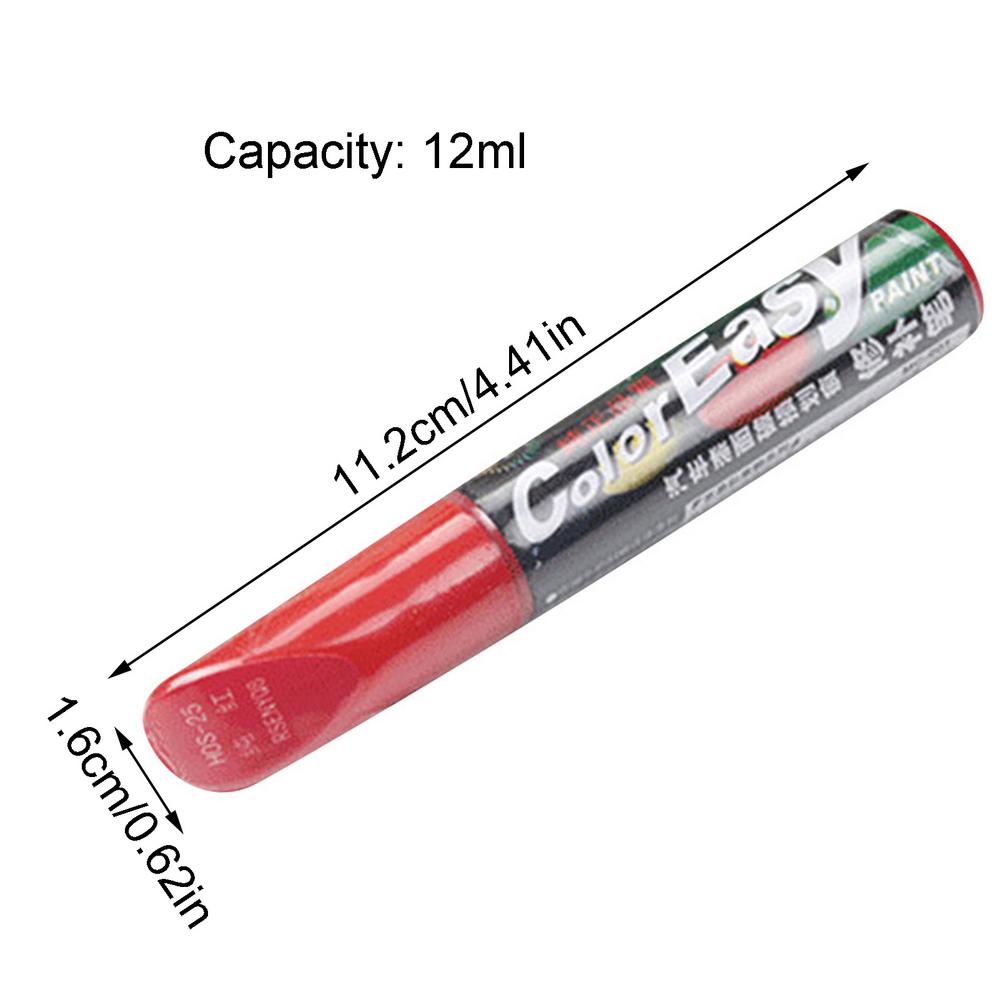 12ML Car Scratch Repair Pen 4 Colors Automotive Paint Color Matching Brush For Automotive Rims Fill Paint Pen: Red