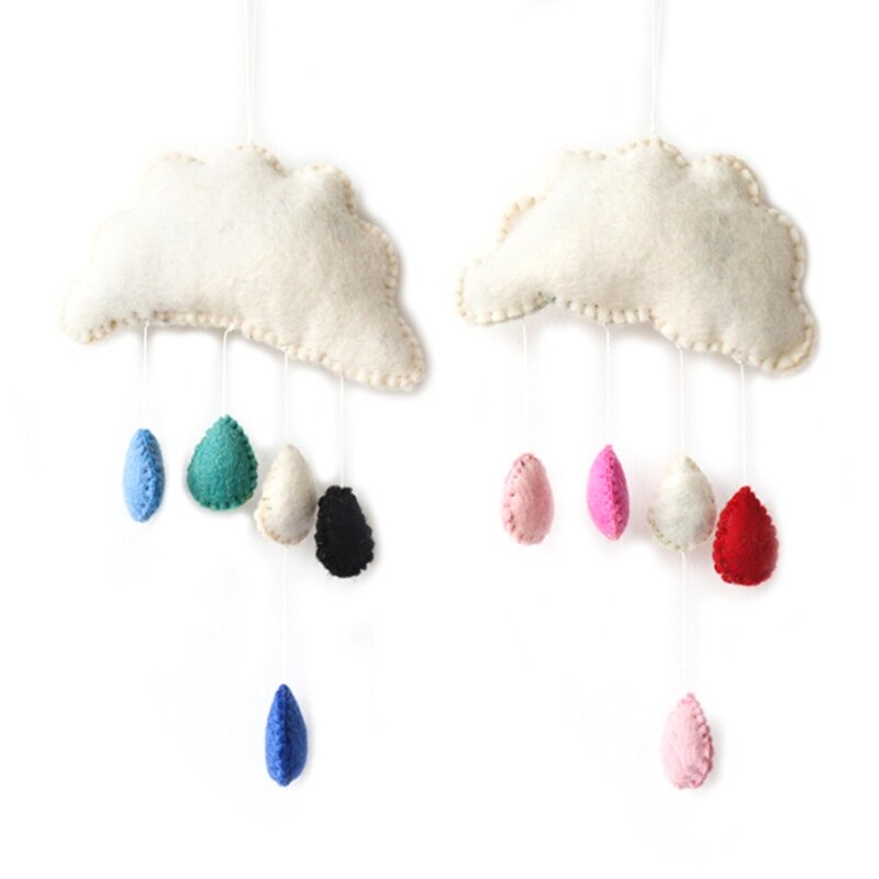 Cute Clouds Nordic Wind Baby Kids Room Nursery Home Cloud Stickers Decal Raindrop Wall Hanging Decor