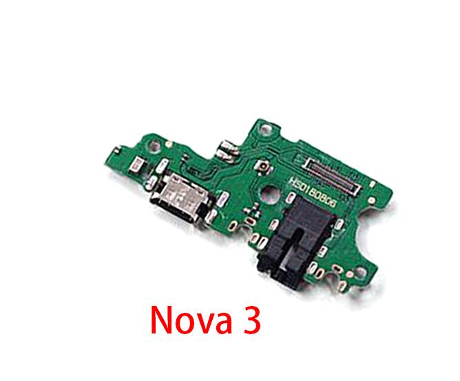 Usb ladeport dock-kontakt flex kabel med mikrofon for huawei nova 2 plus 2s 3 3i 3e 4 4e 5 5i pro usb-kort: Nova 3