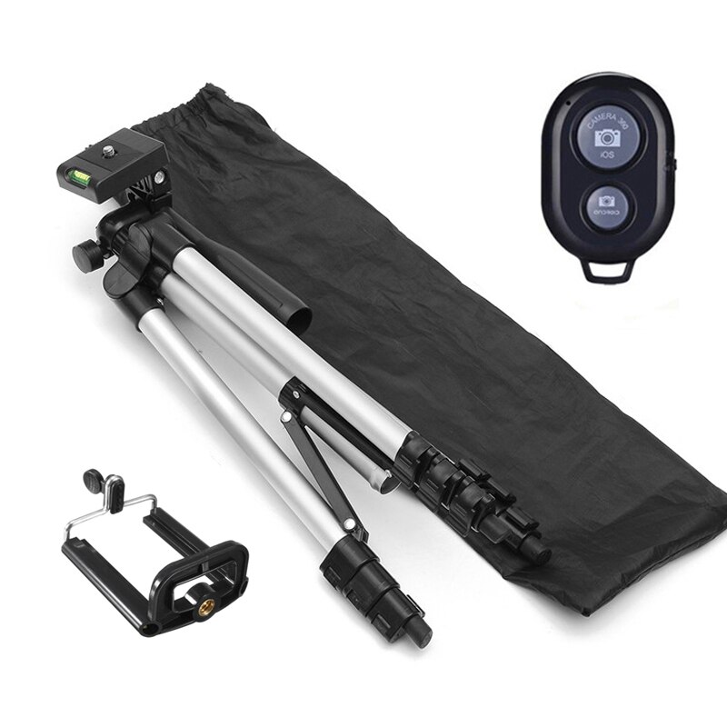 36-100 cm Universal Adjustable Tripod Stand Mount Holder Clip Set For Cell Phone Camera for iPhone XR XS for Samsung S10 S10E: with remote