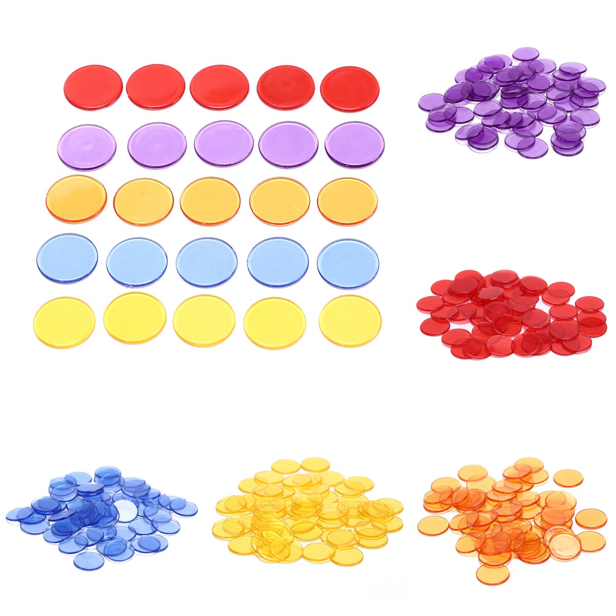 50 Stuks Plastic Poker Chips Casino Bingo Markers Voor Fun Familie Club