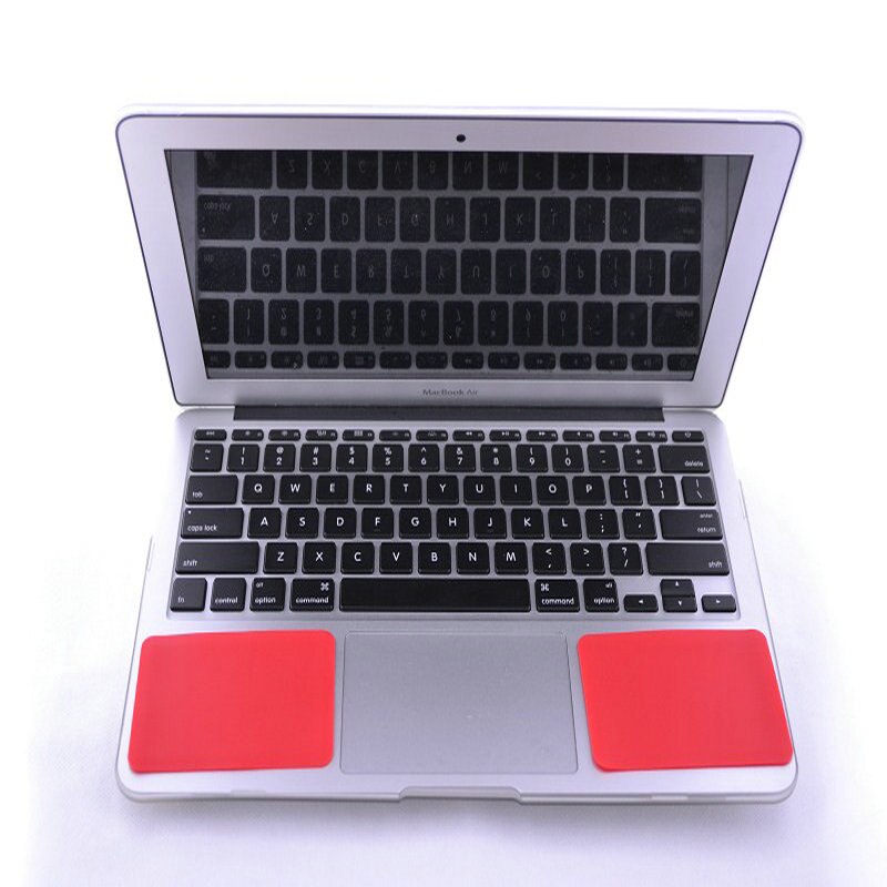 Silikonepuder er repositionerbare håndledsstøtter  (2 stk )/1 par til macbook air / pro / retina pro 11 " 13 " 15 "bærbare computere: Rød
