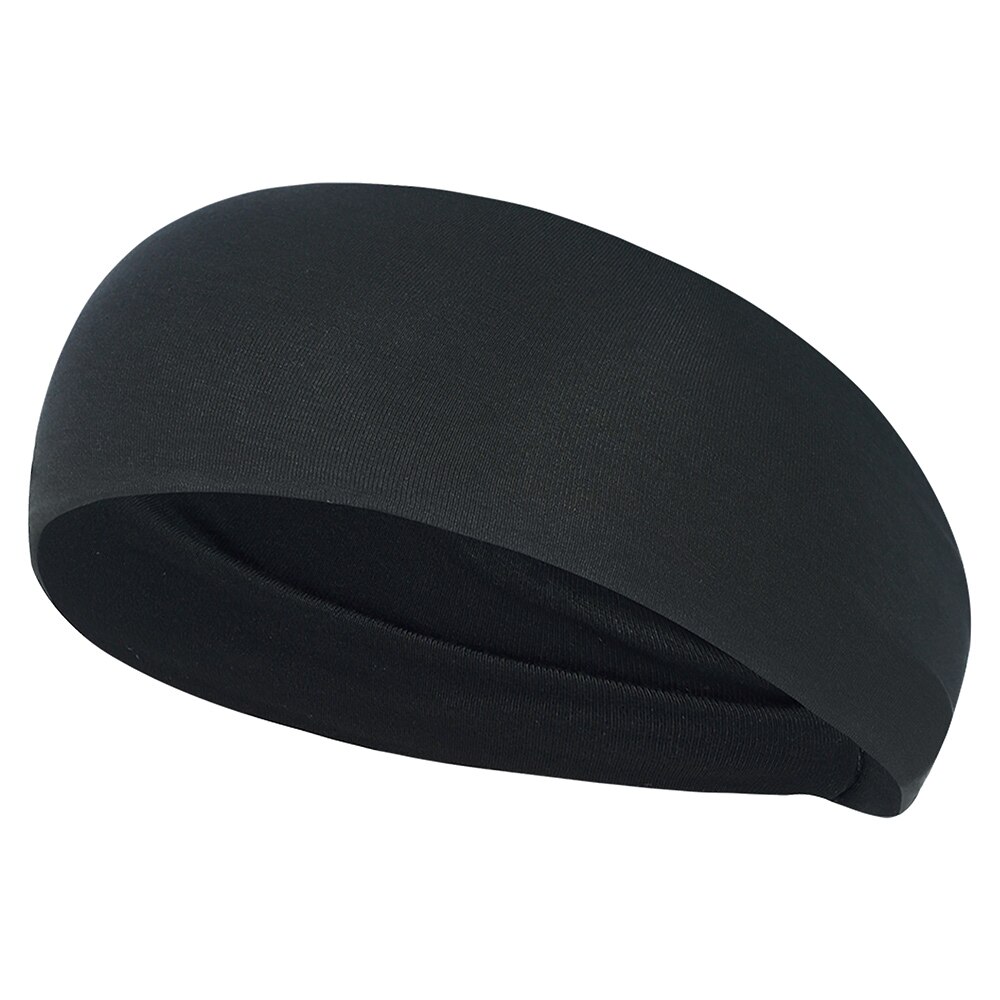fascia per capelli fascia elastica sport fasce per capelli ciclismo correre capelli testa fitness jogging tennis yoga palestra morbido foulard uomo donna: nero
