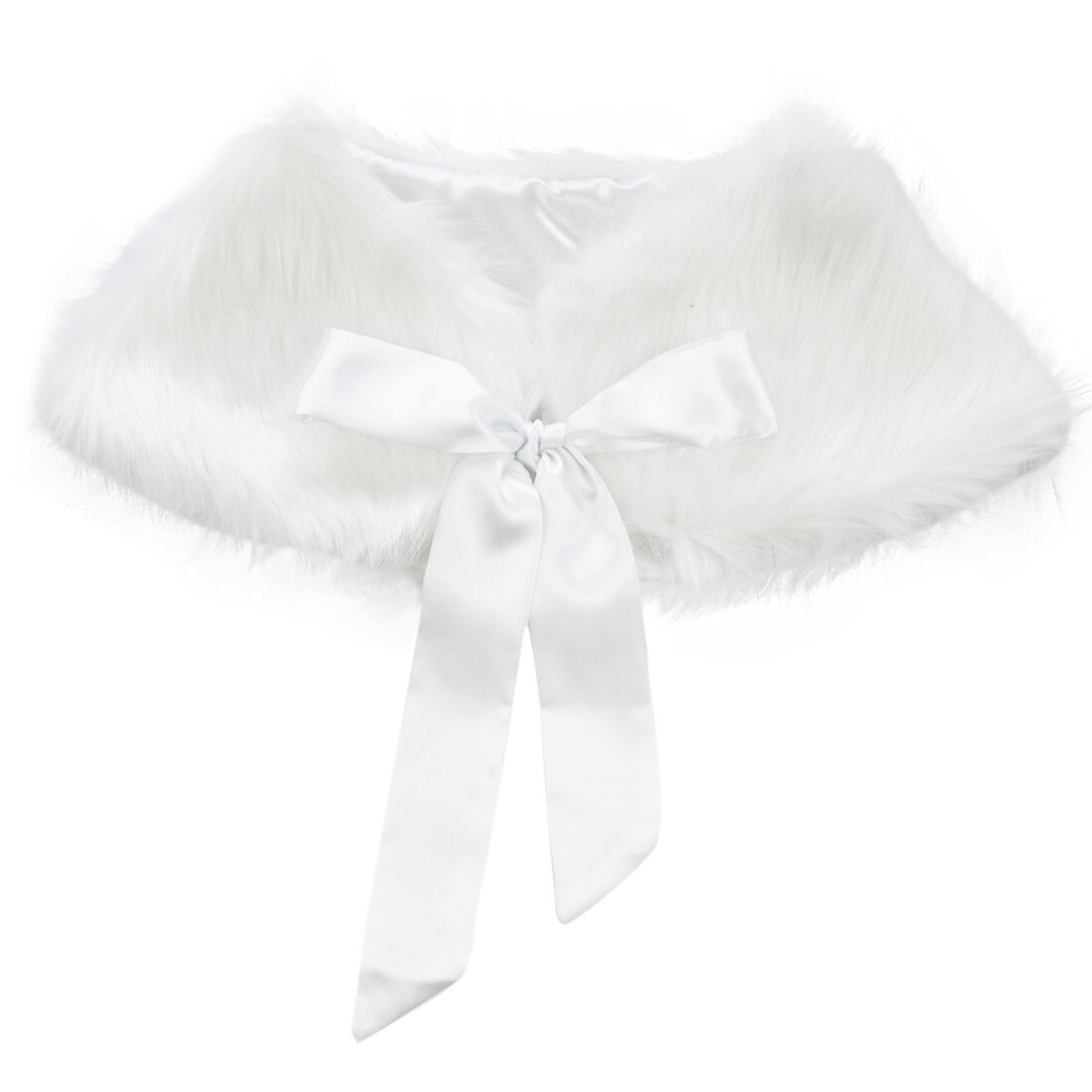 Autunno inverno bambini ragazze pelliccia sintetica Bolero coprispalle giacca bambini festa Flowe abiti da ragazza avvolgere scialle mantello mantello principessa: White