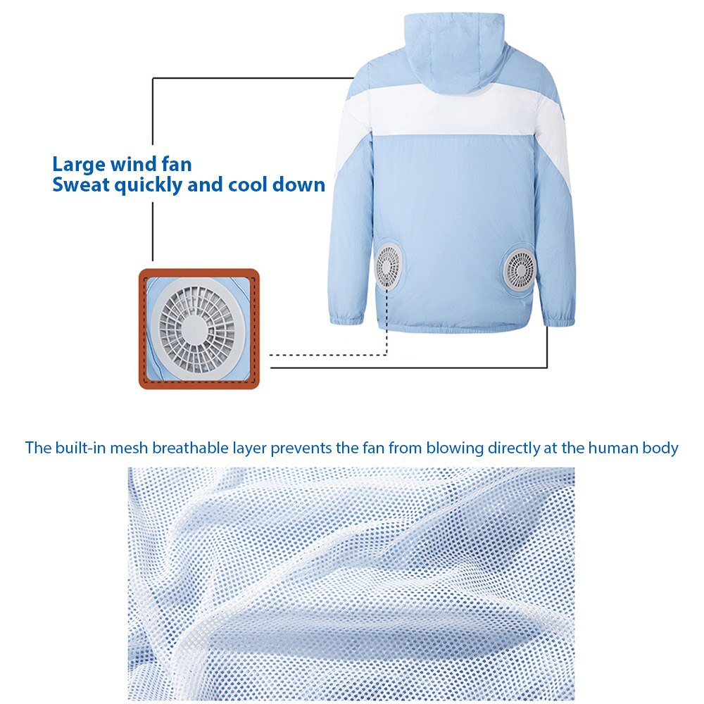 Fan Jacket Cooling Coat Air Conditioning Cool Coat USB Charging Waistcoat Outdoor Fishing Cycling Cost For High Temperature Work