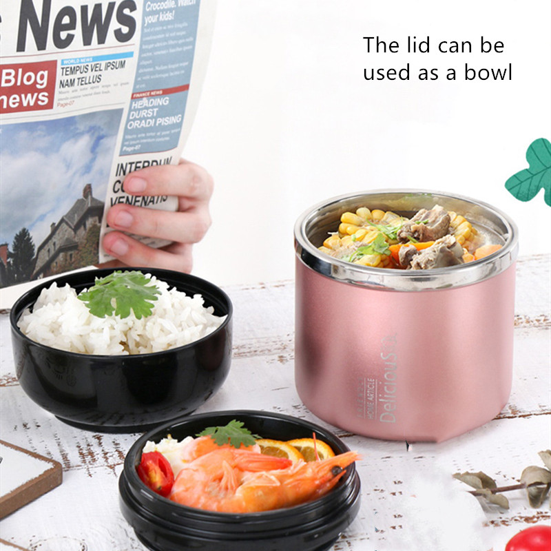 Lunchbox van roestvrij staal, thermische lunchbox met langdurige isolatie, bentobox, voedselbewaarcontainer voor kantoor en school
