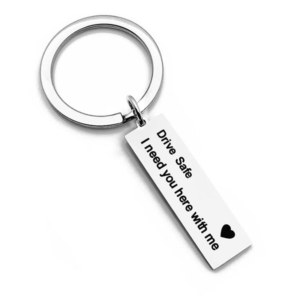 Paar Auto Keychain Nette Männer Frauen Schlüsselanhänger Edelstahl Anhänger Schlüssel Zubehör Liebe Schlüssel Ring Benutzerdefinierte Stick Sicher Schlüssel Kette: 3