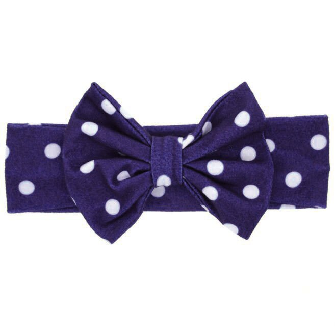 Infant Kleinkind Baby Mädchen Plaid Dot Floral Druck Bowknot Kaninchen Ohren Elastischen Tuch Stirnband Haarband Haar Zubehör: Blau