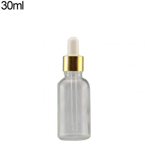 Mini 5ml-100ml Transparent Glass Reagent Liquid Empty Cosmetic Bottle Portable Refillable Bottle Makeup: 30ml