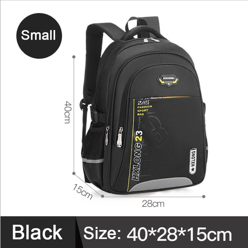 Kinderen Grote Schooltas voor Tiener Meisjes Jongens Hign School Book Bag 18 inch Waterdichte grote Rugzak voor Tieners Jongens Meisjes: Black small