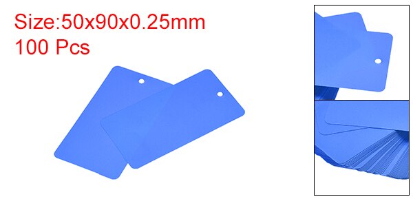 100Stck 1,95x3,51 Zoll Wasserdichte Drähte Kunststoff Stichworte Etikett Werkzeuge für Produkt Identifikation Stichworte Ventil Kennzeichnung: Blau