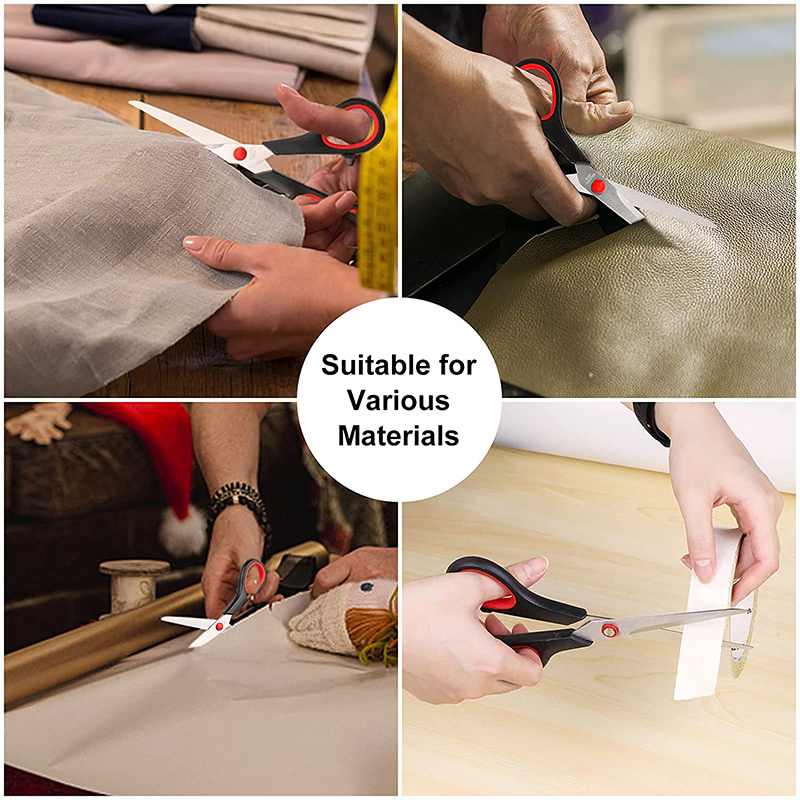 Multipurpose Scissors Ultra Sharp Blade Shears Comfort-Grip Handles Sewing Scissors for Office Home Sewing Fabric Craft Supplies